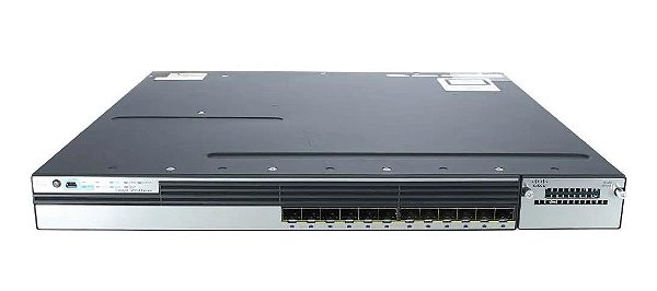 Switch Cisco Fibra 12 portas Giga WS C3750X 12S-E SFP