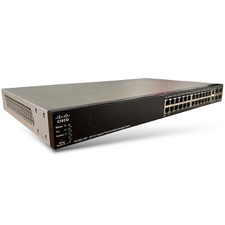 SWITCH CISCO SG500-28P 24 PORTAS GIGA POE+04 PORTAS GIGA SFP