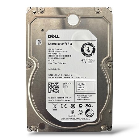 HD 3TB SAS CONSTELLATION ES.3 P/N 9ZM278 MOD: ST3000NM0023