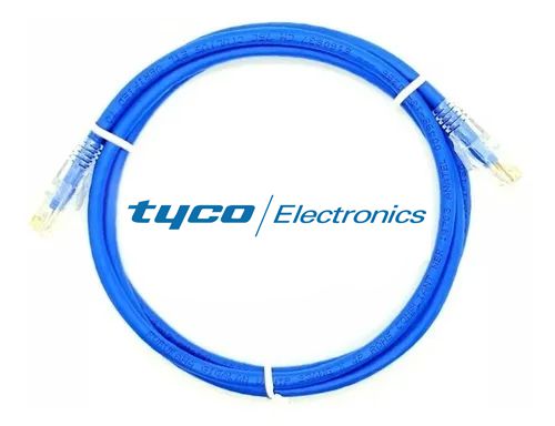 Cabo Patch Cord Tyco Cat5 Azul 3 Metros
