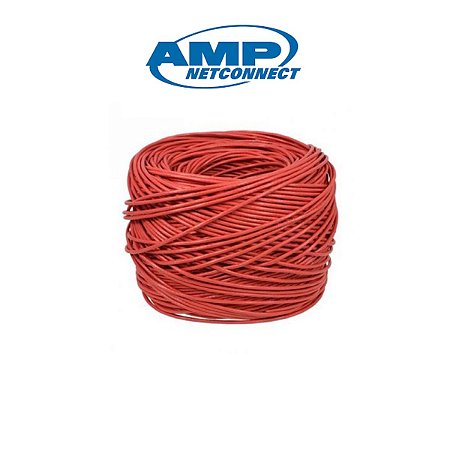 Cabo De Rede Cat5 AMP Caixa 305m vermelho