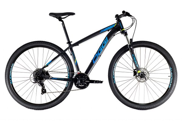 BICICLETA OGGI HACKER HDS KIT 24V TAMANHO 19(G) PRETO/AZUL ARO 29