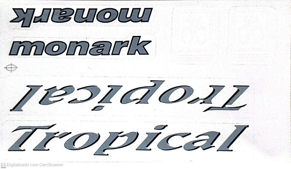 ADESIVO PARA QUADRO DE BICICLETA MONARK TROPICAL PRATA