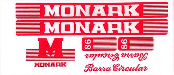 Cartela De Adesivos Monark BARRA CIRCULAR 86