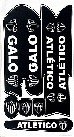 CARTELA DE ADESIVO PARA QUADRO DE BICICLETA ATLÉTICO MINEIRO
