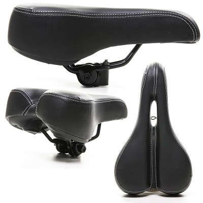 SELIM PARA BICICLETA MTB DH MD211A-1 PRETO COM CAVIDADE COURO SINTÉTICO