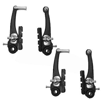 FREIO VBRAKE NYLON PRETO KIT 4PCS