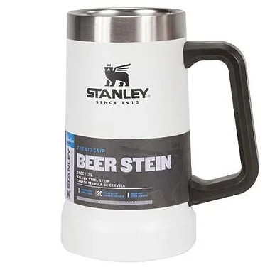 KIT 2 UNIDADES CANECA TÉRMICA DE CERVEJA STANLEY BRANCO 709ml.