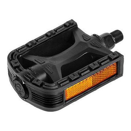 PEDAL BICOLOR EXPORT 9/16 PRETO SEM ESFERA "EIXO GROSSO"