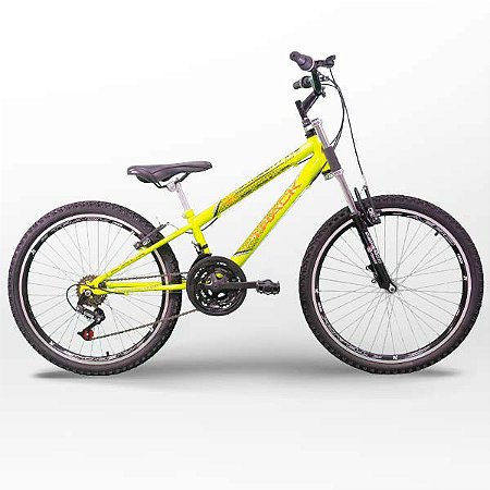 BICIICLETA MASCULINA TK3 TRACK ARO 24 AMARELO/NEON