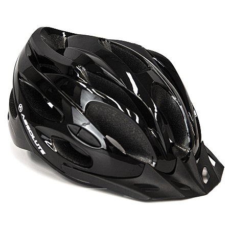 CAPACETE ADULTO PRETO ABSOLUTE NERO C/LED TAMANHO M (54-57CM)