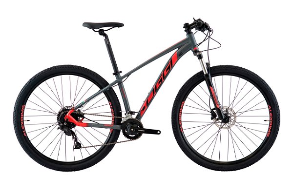 BICICLETA OGGI BIG WHEEL 7.0 ARO(29) TAMANHO 15,5(P) COR GRAFITE/VERMELHO/PRETO