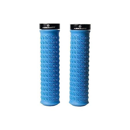 PAR DE MANOPLA PUNHO BIKE MTB ABSOLUTE AZUL BORRACHA