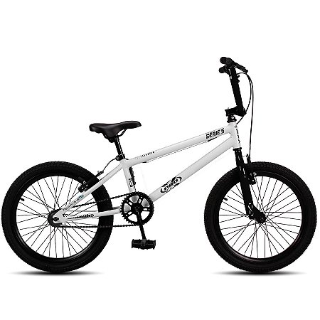 BICICLETA ARO (20) MASCULINA COR BRANCO/PRETO S/MARCHAMARCA PROX SERIE 5