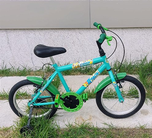 BICICLETA ARO (16) MASCULINA COR VERDE/VERDE S/MARCHA MARCA ATTACK STARBOY