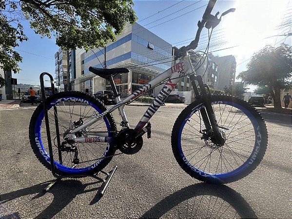 BICICLETA VIKINGX FREERIDE ARO(26) AZUL TAMANHO 13,5(P) COR PRATA/AZUL