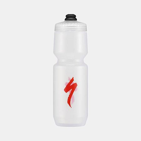 Garrafa para transporte de liquidos 770 ml, modelo Purist MoFlo, cor transparente e verde, marca Specialized. R$ 70,00