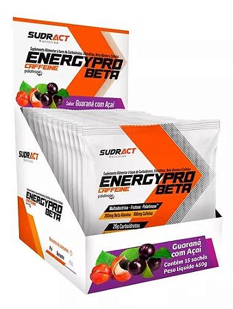 ISOTÔNICO EM PÓ SUDRACT ENERGY PRO BETA 0.450KG GUARANA / ACAI UNIDADE