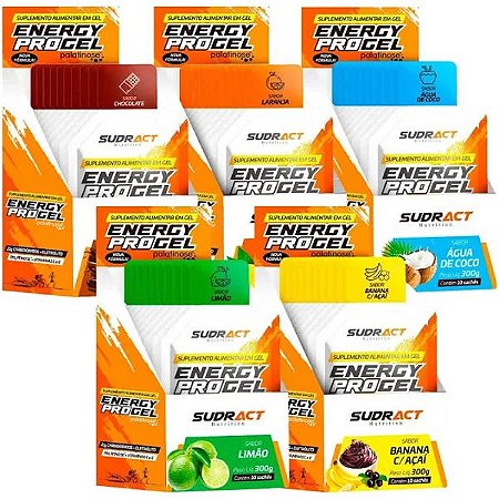 ISOTÔNICO EM PÓ ENERGY PRO GEL 0.300KG SABORES DIVERSOS UNIDADE
