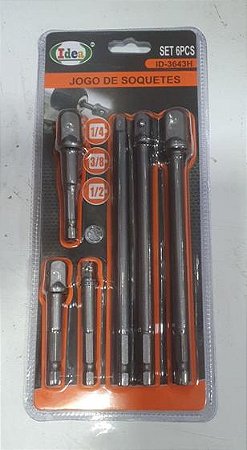 EXTENSAO PARA SOQUETES 06PCS IDEA