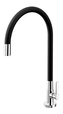 TORNEIRA GOURMET COLOR BLACK ABS CROM FLEXIVEL