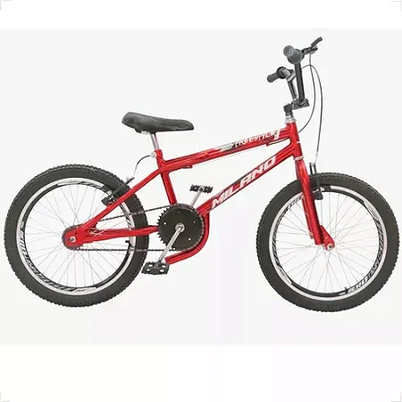 BICICLETA ARO (20) MASCULINA COR CROMOCOLOR VERMELHO S/MARCHA FREIO V-BRAKE MARCA MILANO FREESTYLE