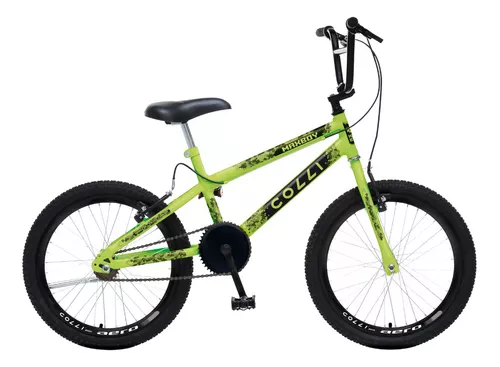 BICICLETA ARO (20) MASCULINA COR AMARELO NEON S/MARCHA MARCA COLLI MAX BOY CROSS
