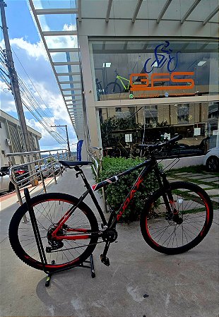 BICICLETA MTB ARO (29) HAVOK NX 18V FREIO DISC HIDRÁULICO QUADRO 19 (G)  PRETO/VERMELHO