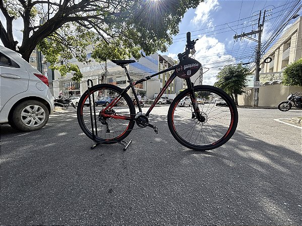 BICICLETA MTB ARO (29) AUDAX HAVOK TX SHIMANO ALIVIO 18V FREIO DISC HIDRÁULICO QUADRO 15 (P) COR PRETO/VERMELHO