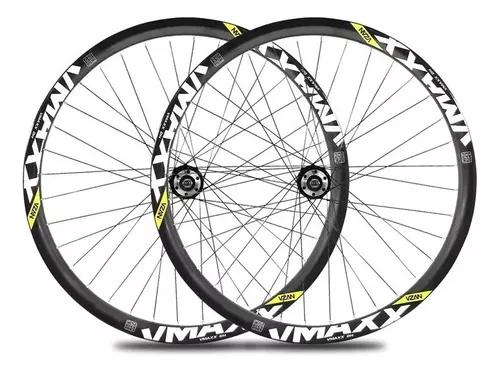 RODA DIANTEIRA/TRASEIRA 26X1.9 VMAXX DISCO CUBO K7 PRETO/BRANCO VZAN