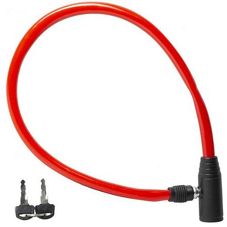 CADEADO 60CM X 6MM DE CHAVE - VERMELHO