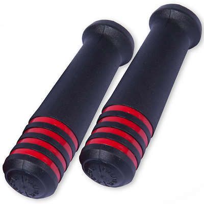 PAR DE MANOPLA PUNHO BIKE MTB NEOPAK PRETO/VERMELHO BORRACHA