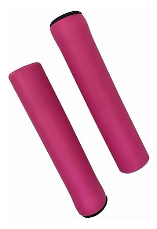 PAR DE MANOPLA PUNHO BIKE MTB ABSOLUTE ROSA SILICONE EVA