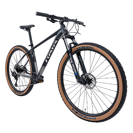 BICICLETA MTB ARO (29) RAVA NAZCA SHIMANO DEORE 12V FREIO DISC HIDRÁULICO QUADRO 19 (G) COR PRETO/CINZA