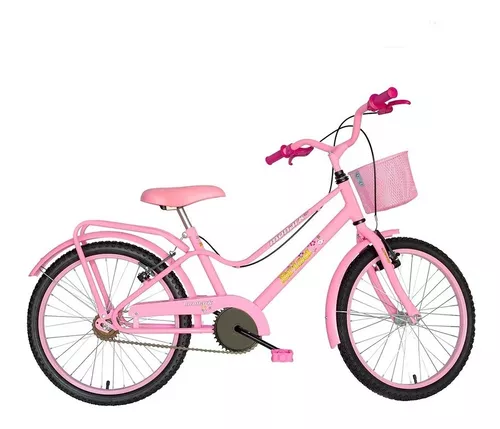 BICICLETA ARO (20) FEMININA COR ROSA S/MARCHA MARCA MONARK BRISA