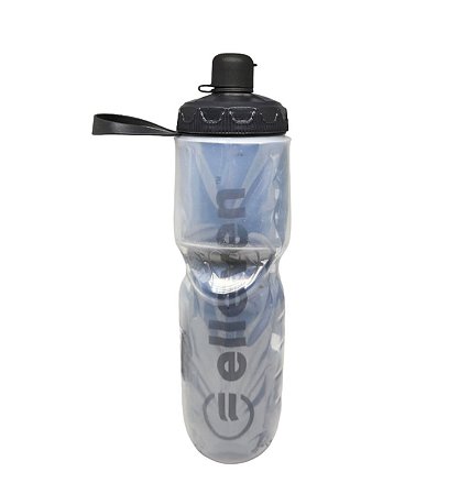 GARRAFA ISOTÉRMICA EL 710ML BICO COM TAMPA CINZA/PRETA