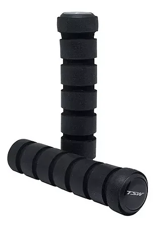 PAR DE MANOPLA PUNHO BIKE MTB TSW PRETO SILICONE GEL