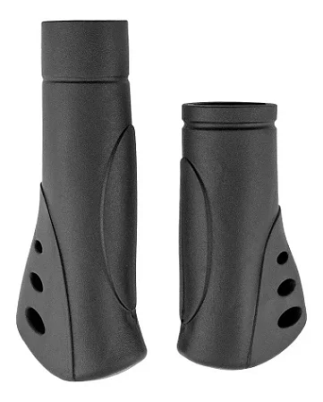 PAR DE MANOPLA PUNHO BIKE MTB ELLEVEN GRIPSHIFT ERGONOMICA PRETO/CINZA BORRACHA