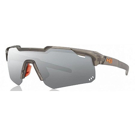 ÓCULOS DE SOL HB SHIELD MATTE ONYX SILVER ( CINZA LARANJA)