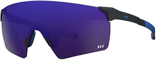 ÓCULOS DE SOL HB QUAD R MATTE BLACK BLUE CHROME (AZUL LT PRETO)