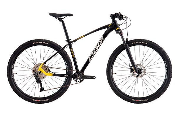 BICICLETA MTB ARO 29 OGGI 7.2 SHIMANO DEORE 12V FREIO DISC HIDRÁULICO QUADRO 17 (M) PRETO/AMARELO/CINZA