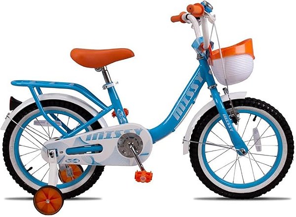 BICICLETA ARO (16) FEMININA COR AZUL/LARANJA  S/MARCHA MARCA PROX MISSY