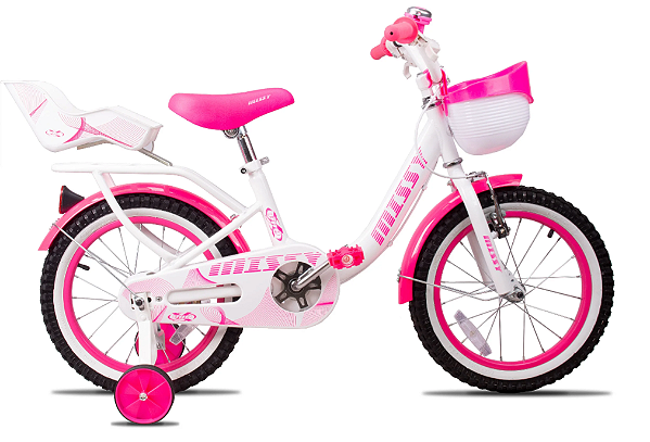 BICICLETA ARO (16) FEMININA COR BRANCO/PINK S/MARCHA MARCA PROX MISSY
