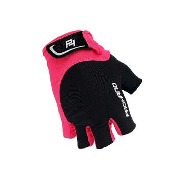 LUVA MEIO DEDO PARA CICLISMO PRO HAND TAMANHO G PRETO COM ROSA