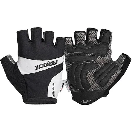 LUVA PARA CICLISMO ARBOK DEDO CURTO EVOLUTION PRETO/BRANCO TAM. M SEM VELCRO