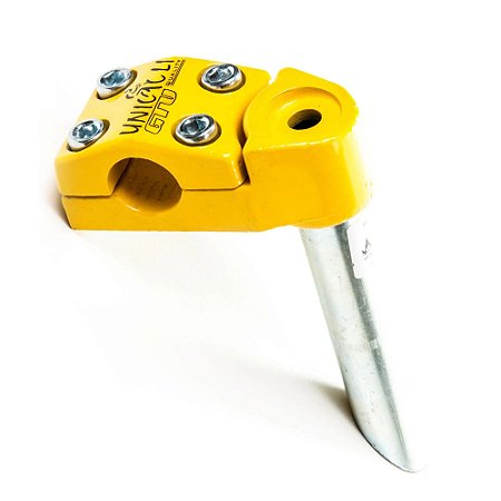 SUPORTE DE GUIDÃO CROSS 4 PARAFUSOS GTU AMARELO AÇO 21,1MM AÇO
