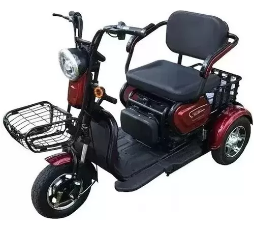 TRICICLO ELETRICO DUOS ZUBE- 600W 48V 20AH - VERMELHO