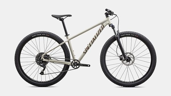 BICICLETA SPECIALIZED ROCKHOPPER COMP ARO(29) TAMANHO (M) COR CINZA CLARO/VERDE  DE R$5.490,00 POR R$4.000,00