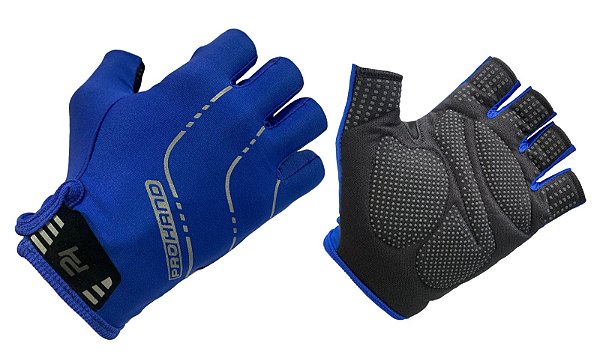 LUVA CICLISMO PROHAND DEDO CURTO LIKE AZUL TAMANHO M