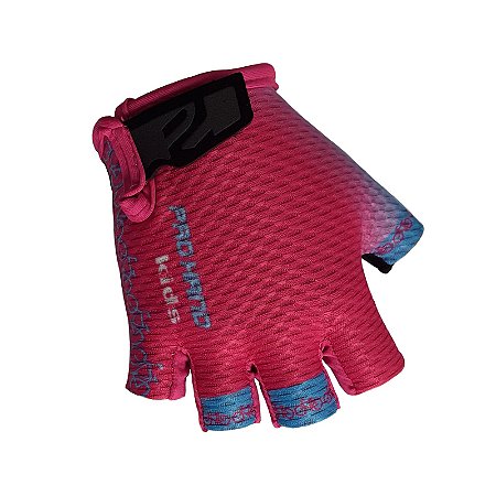 LUVA CICLISMO INFANTIL DEDO CURTO PIMPOLHO KIDS COR ROSA/AQUA TAMANHO G